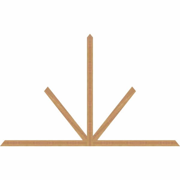 Ekena Millwork Saratoga Timber Gable Bracket, Western Red Cedar, 108"W x 68"H x 1 1/2"D x 3 1/2"F, 15/12 Pitch GBW108X68X0204SAR00SWR - main